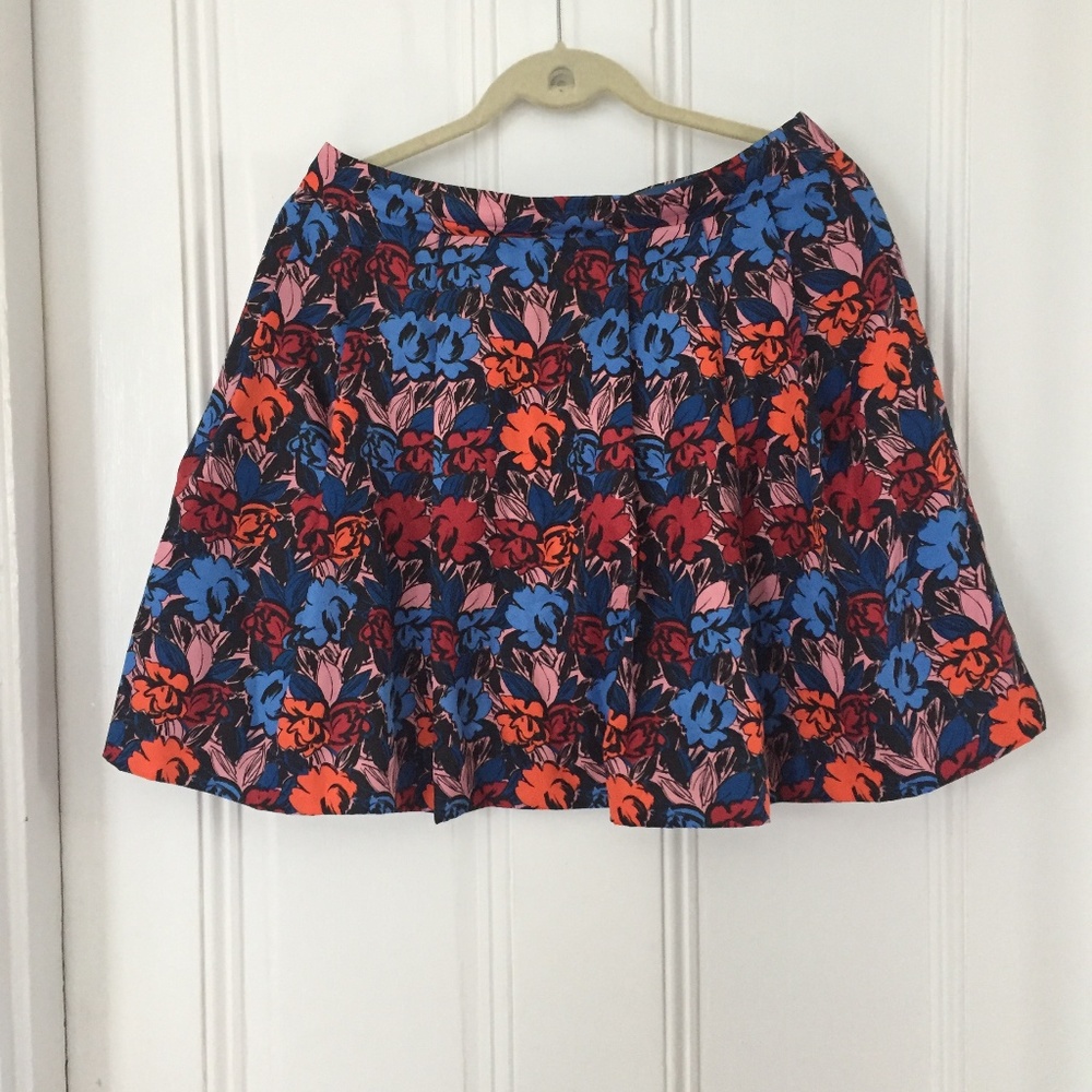 J. Crew Fit & Flare Floral Skirt Sz 8
